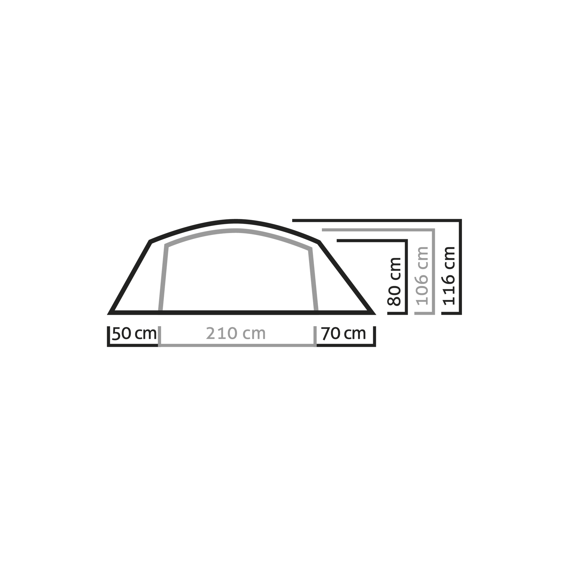 Палатка SIERRA LEONE II TENT - Lightgrey/Cactus