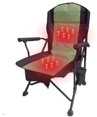 Стул кемпинговый 600D Oxford Cloth + Two Heating Pads - 63x62x102, Green