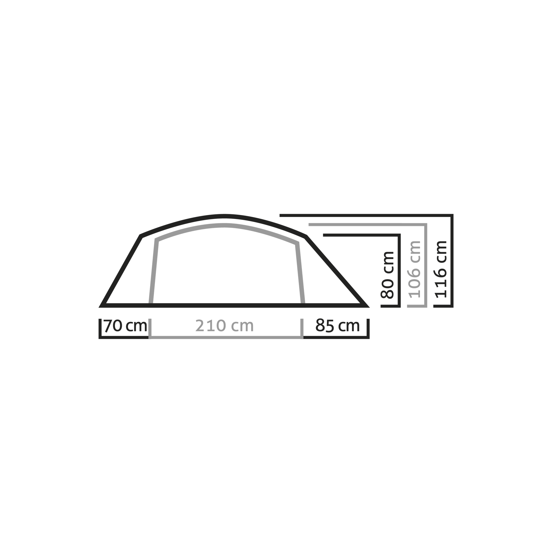 Палатка SIERRA LEONE III TENT - Lightgrey/Cactus