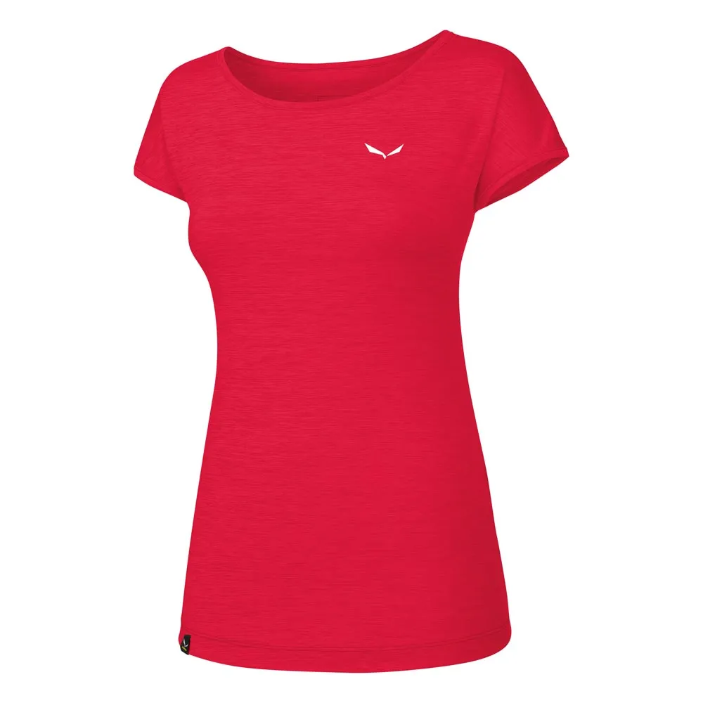 Футболка жен. PUEZ MELANGE DRY W S/S TEE - 40/34, Rose Red Melange