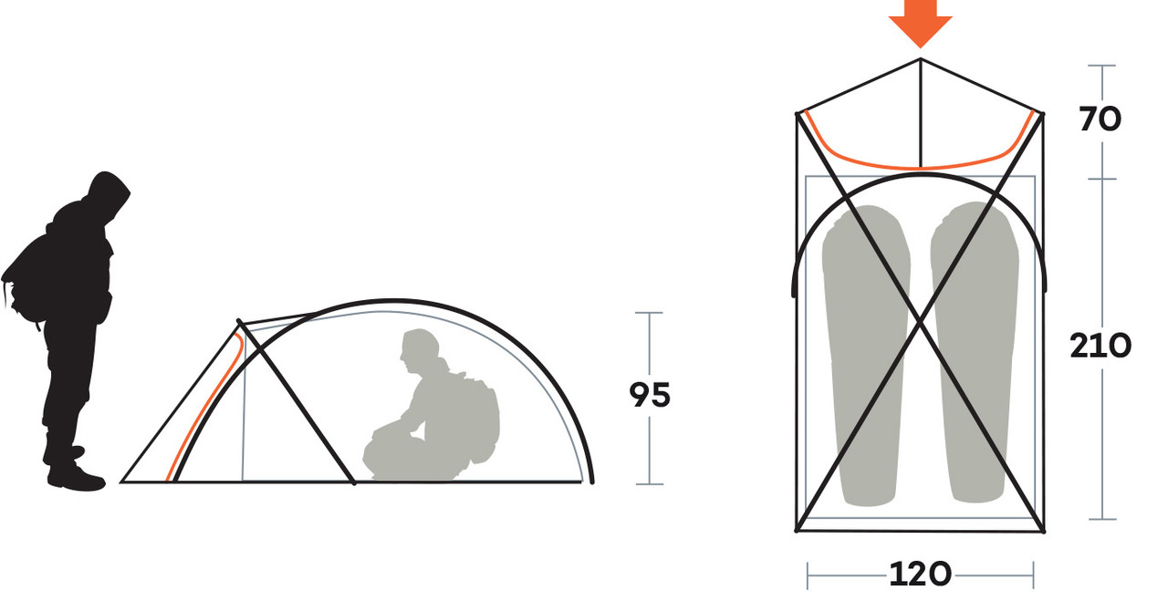 Палатка TENT NAMIKA 2 FR - 2, Orange
