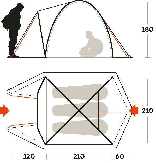 Палатка TENT SHABA 3 - Blu
