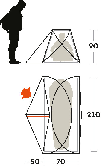Палатка TENT SOLO FR - 1, Orange