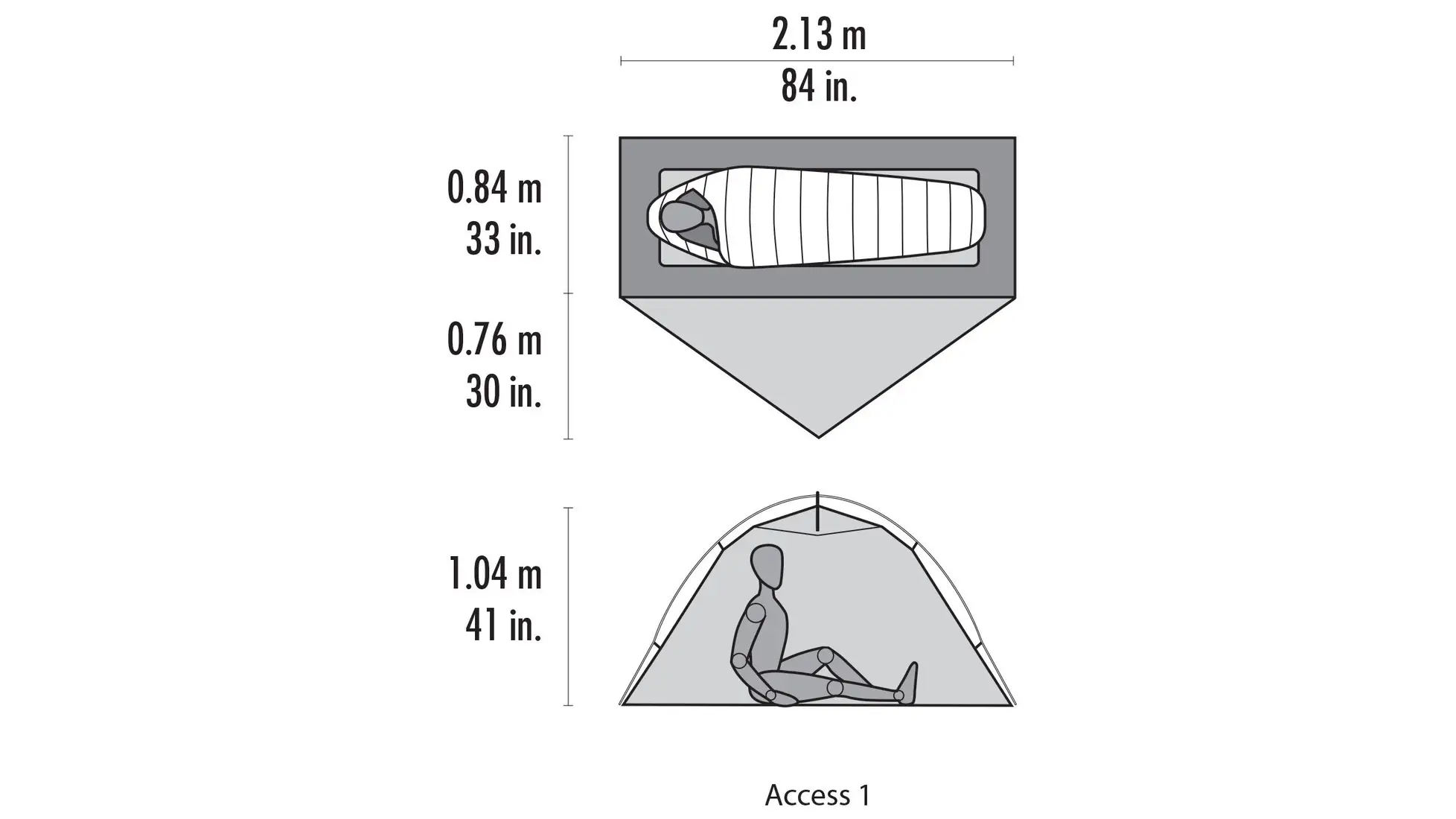 Палатка Access 1 - 1.60 кг, 1 per, Orange