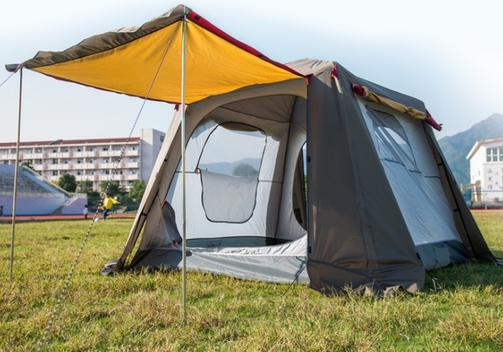 Палатка автоматическая Camping Tent - Grey/Oranje