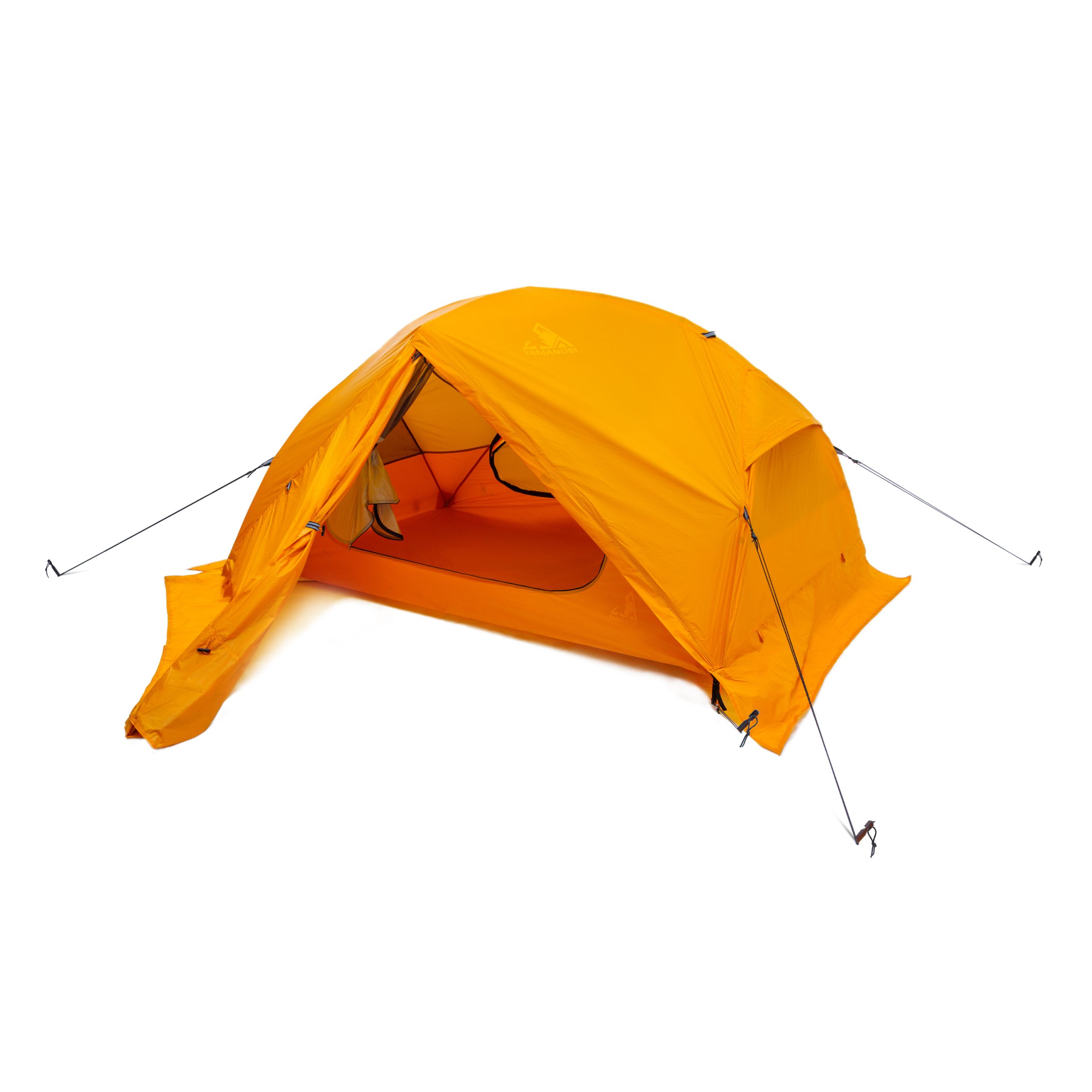 Палатка YAMANOBI Maku 2 - 2, (76+127+76)*213*100см / 213*127*100см, Orange