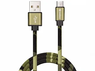 Кабель для зарядки MicroUSB-USB Sandberg MicroUSB Green Camouflage 1m - Остаток без характеристики