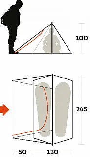 Палатка TENT SINTESI 2 FR
