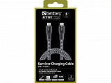 Кабель для зарядки USB C-USB С Sandberg Survivor USB-C Cable 1M, 100W - Остаток без характеристики
