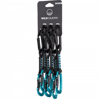 Оттяжки набор WILDSPORT QUICKDRAW - 6x12 CM, Black/Turquoise