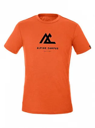 Футболка ALPINE CAMPUS DRY M T-SRT. - 46/S, Red Orange Melange