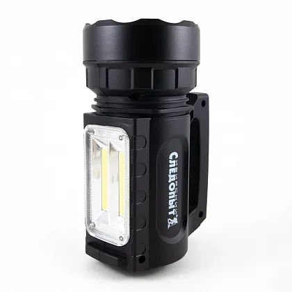 Фонарь-фара "СИБИРСКИЙ СЛЕДОПЫТ-Атон", 1 LED + 2 COB, аккум. 220В, USB/36/