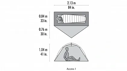 Палатка Access 1 - 1.60 кг, 1 per, Orange