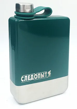 Фляжка «СЛЕДОПЫТ Green Edition – Traveller» зеленая,  230 мл,  сталь 304/100/50/ - Остаток без характеристики