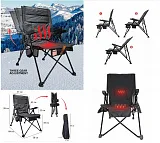 Стул кемпинговый Heated Oversized Camping Chair - 57x84x99, Black