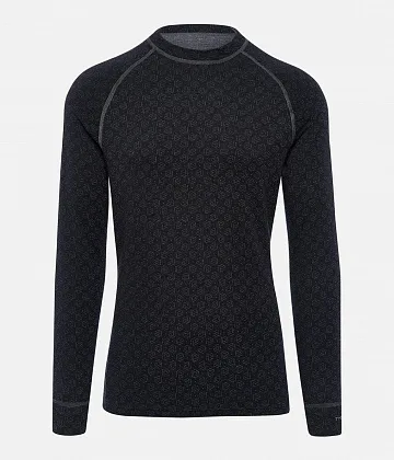 Футболка муж, с длинным рукавом Men's Shirt LS - L, Black/Dark Grey Melange